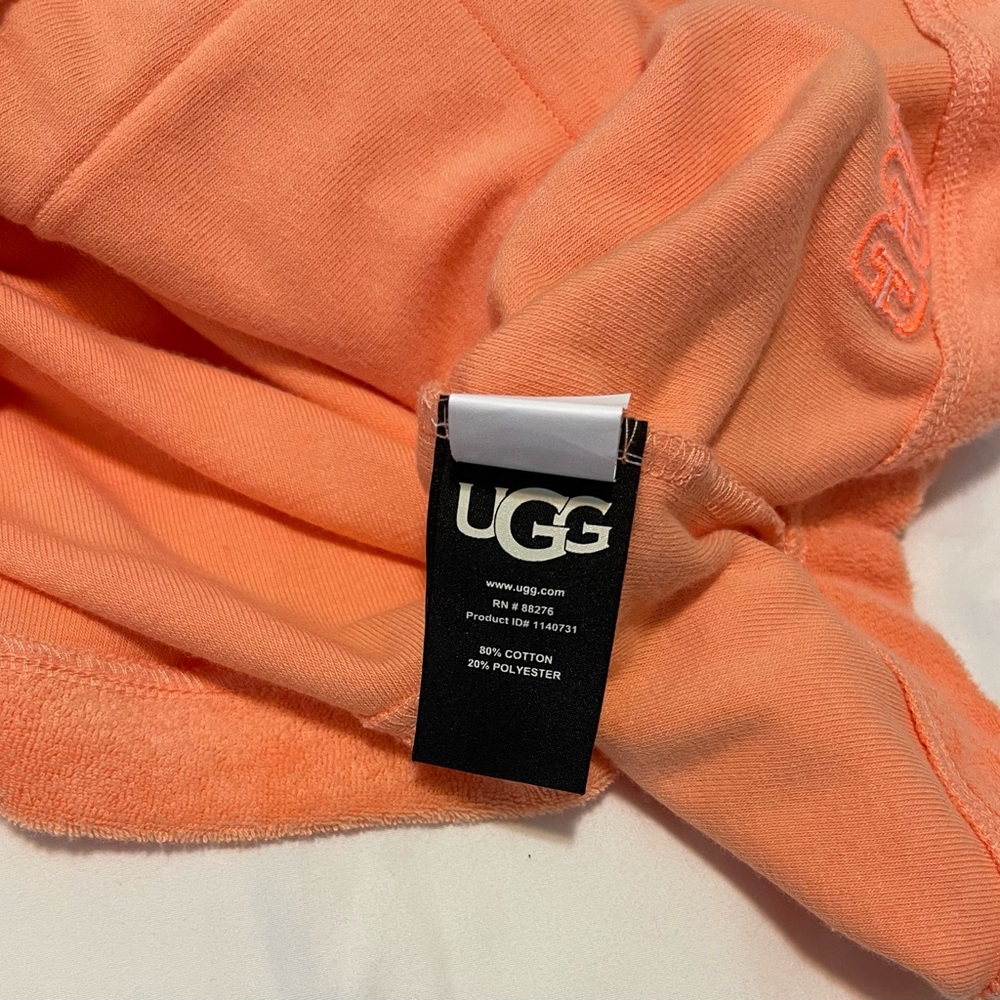 UGG Saniyah Terry Short Sleeves Button Down Crop Top NWT Size XL - Picture 4 of 5